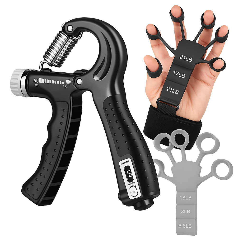 Pack of 2 Hand gripper with counter and finger gripper