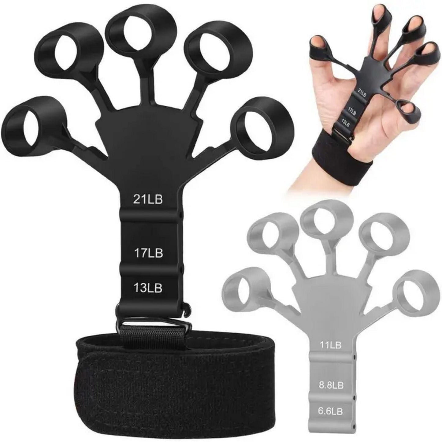 Pack of 2 Hand gripper with counter and finger gripper